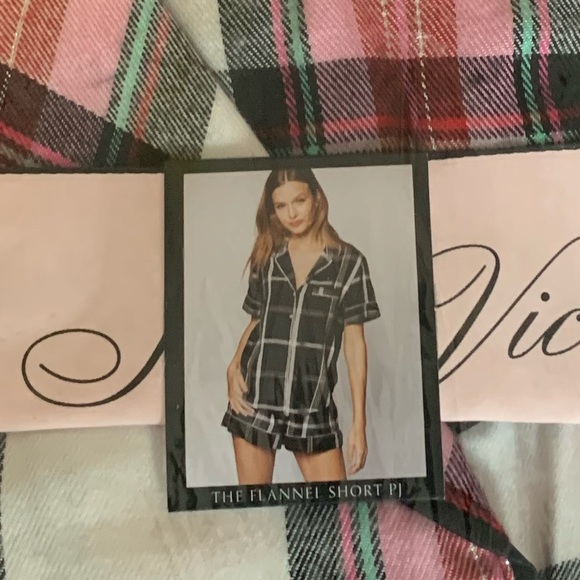 COPY - VS cropped flannel shorts PJ set NWT - Picture 4 of 5